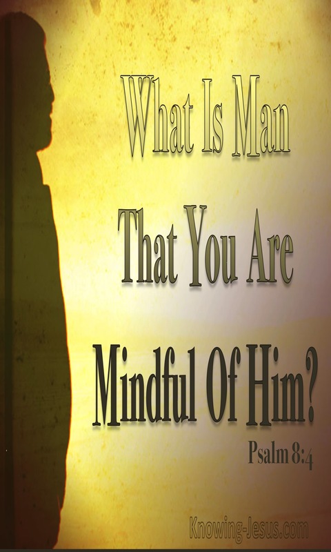 Psalm 8:4 What Is Man That You Care For Him (yellow)